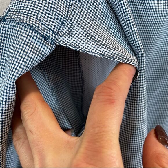 New without Tags Magellan Outdoors Angler Fit Green and White Gingham Shirt Med - Picture 6 of 12